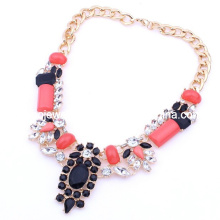 Glass Stone & Big Chain Fashion Necklace/Fashion Jewelry (XJW12024)